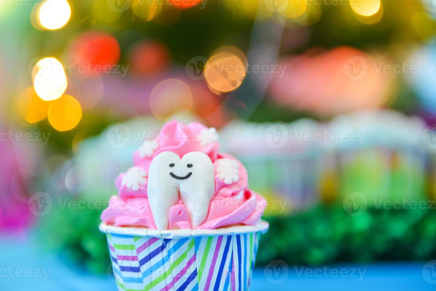 Fancy cup cake in Christmas party photo