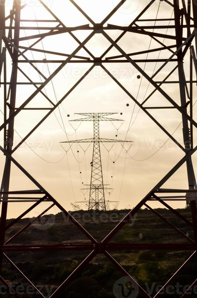 Electricity power pylon photo