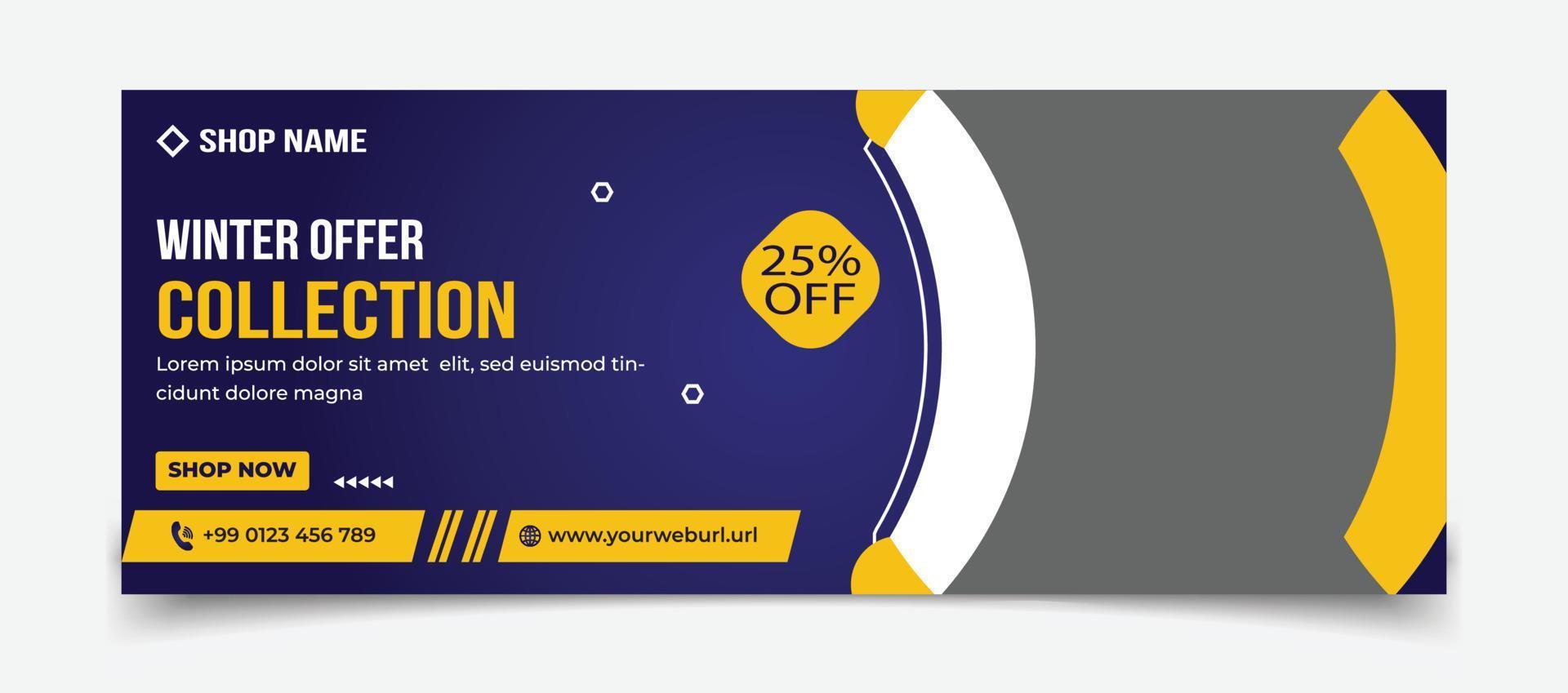 Sale Offer Web Cover Banner Template vector