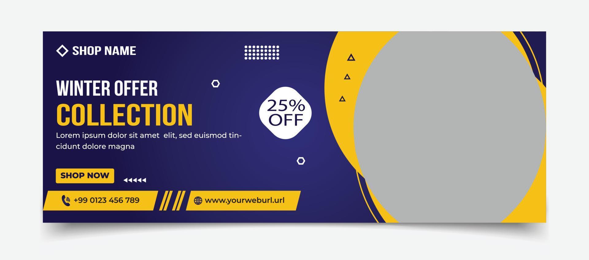 Sale Offer Web Cover Banner Template vector