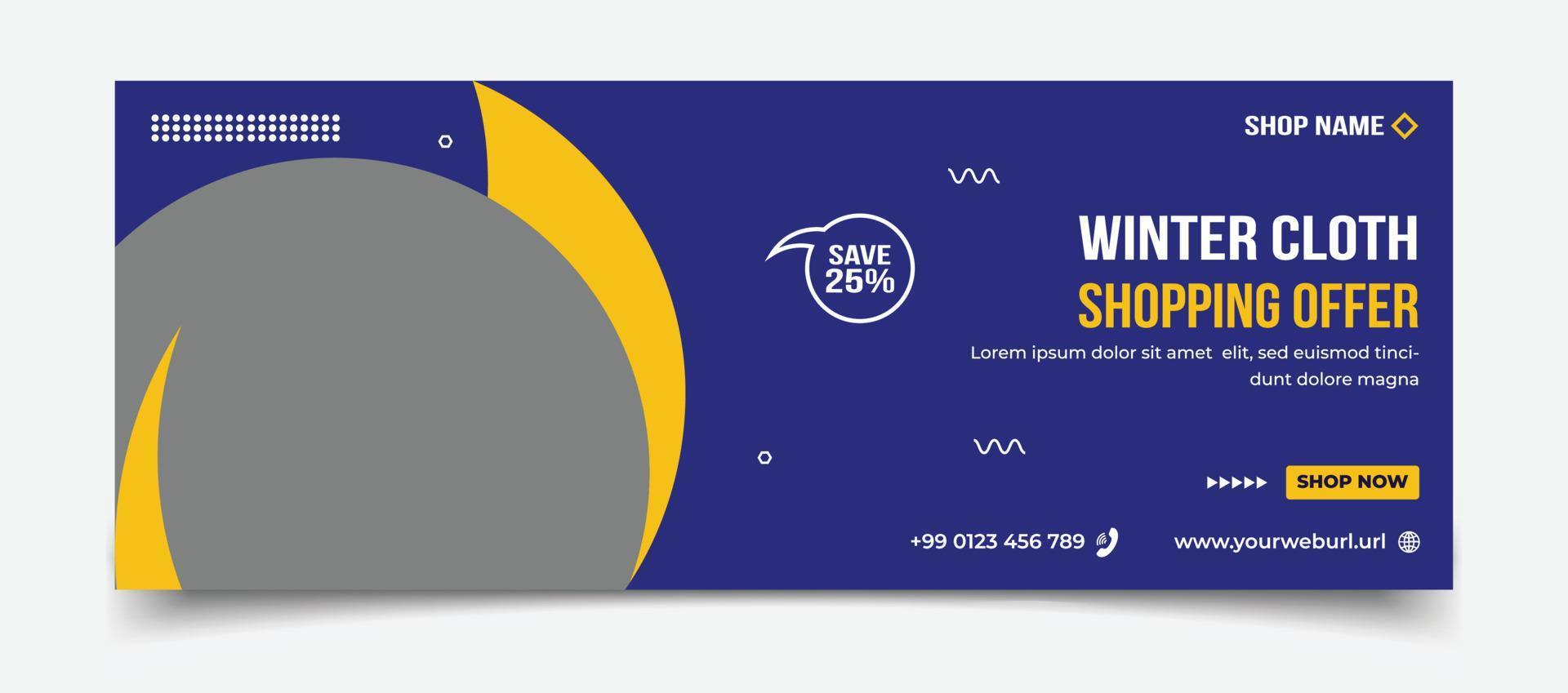 Sale Offer Web Cover Banner Template vector