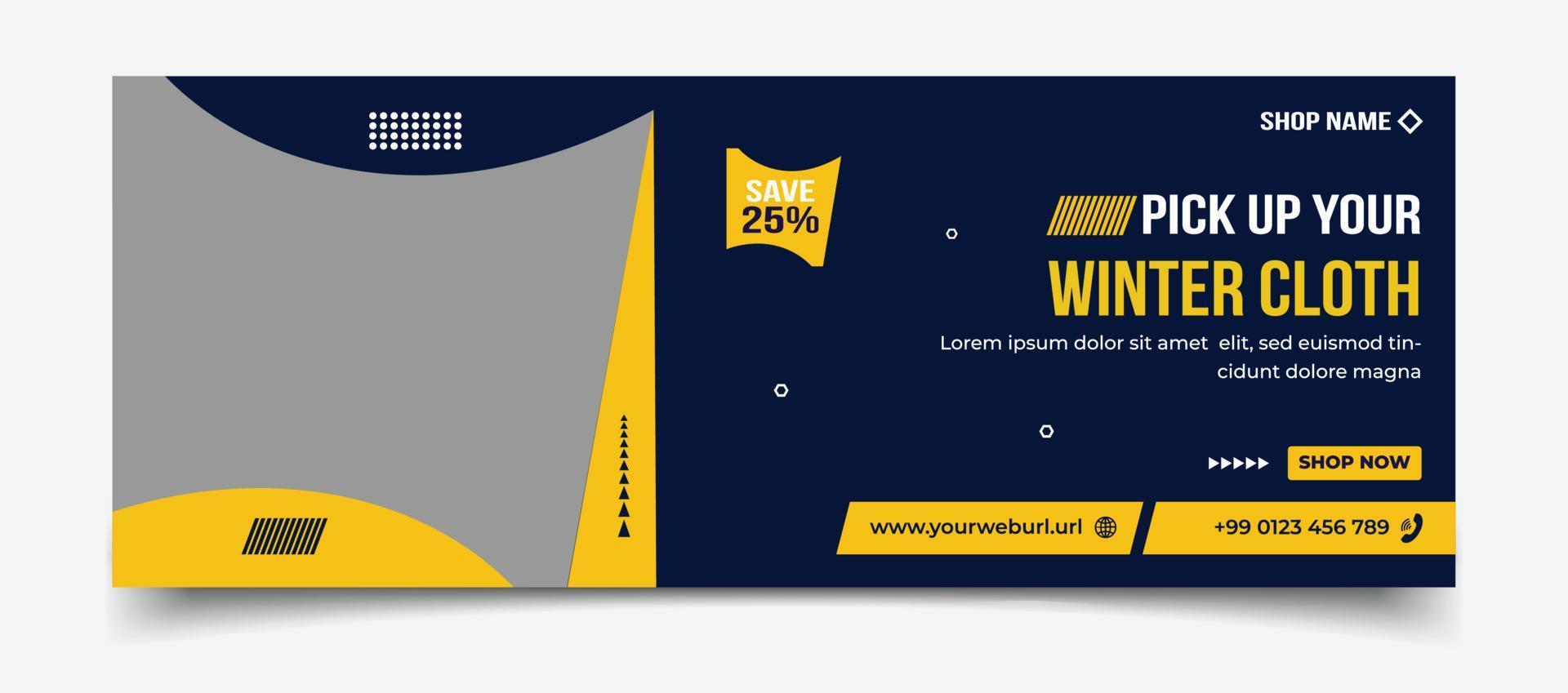 Sale Offer Web Cover Banner Template vector