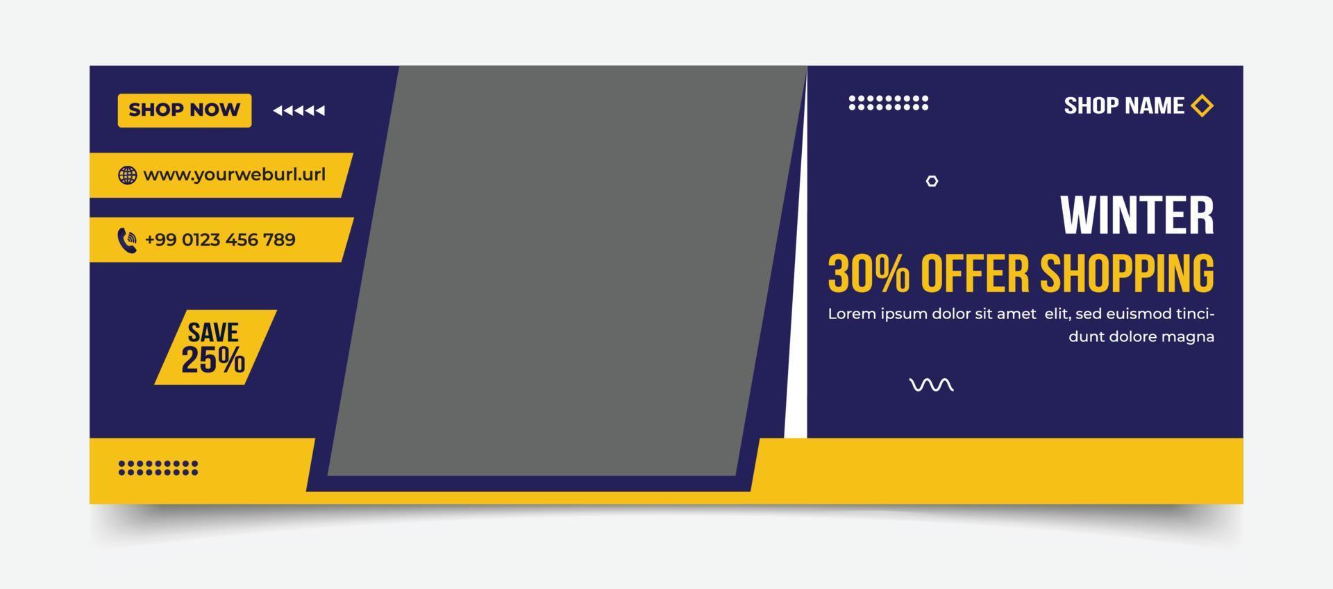 Sale Offer Web Cover Banner Template vector