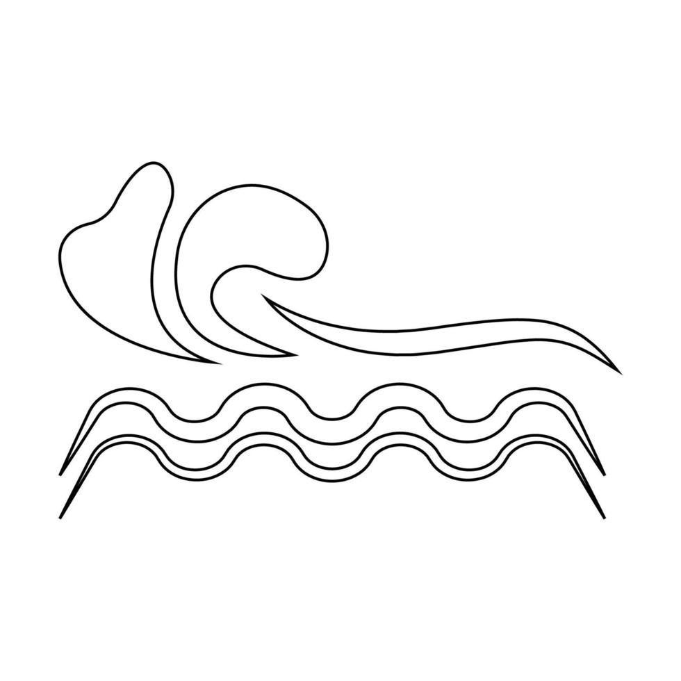 wave icon illustration vector