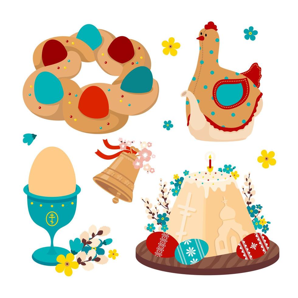 EASTER CAKE SET vector