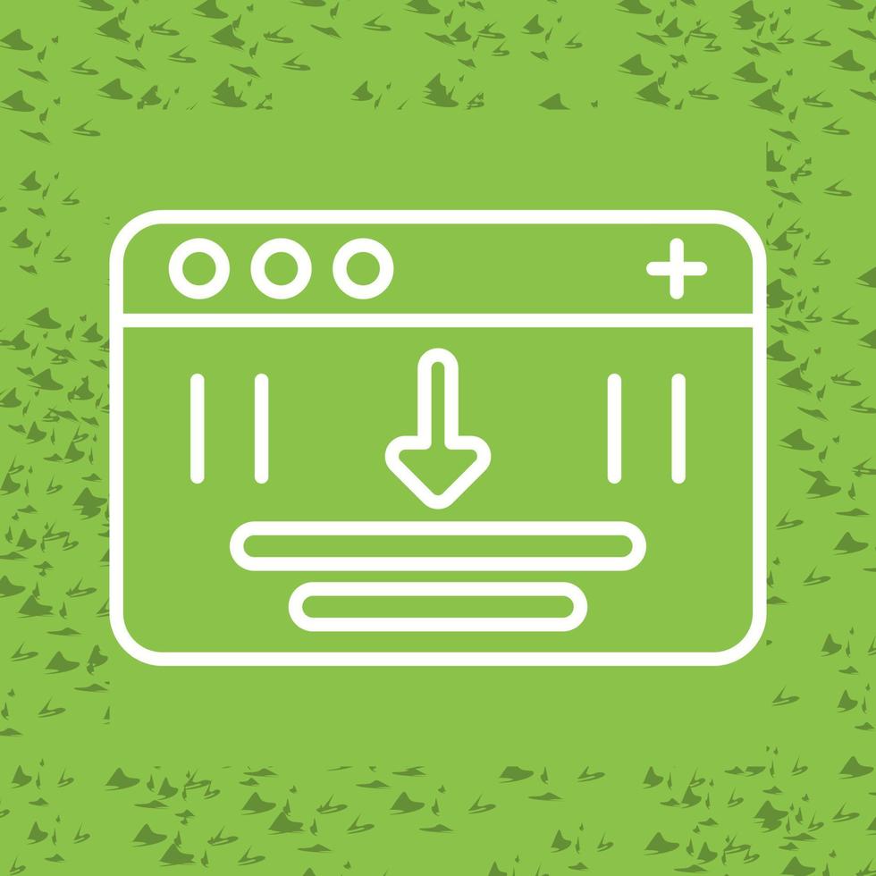 Browser Downloading Vector Icon