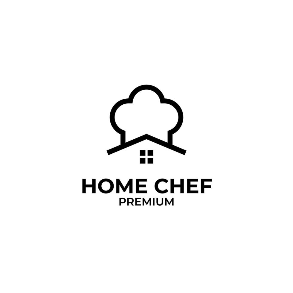 vector cocinero casa logo diseño concepto ilustración idea