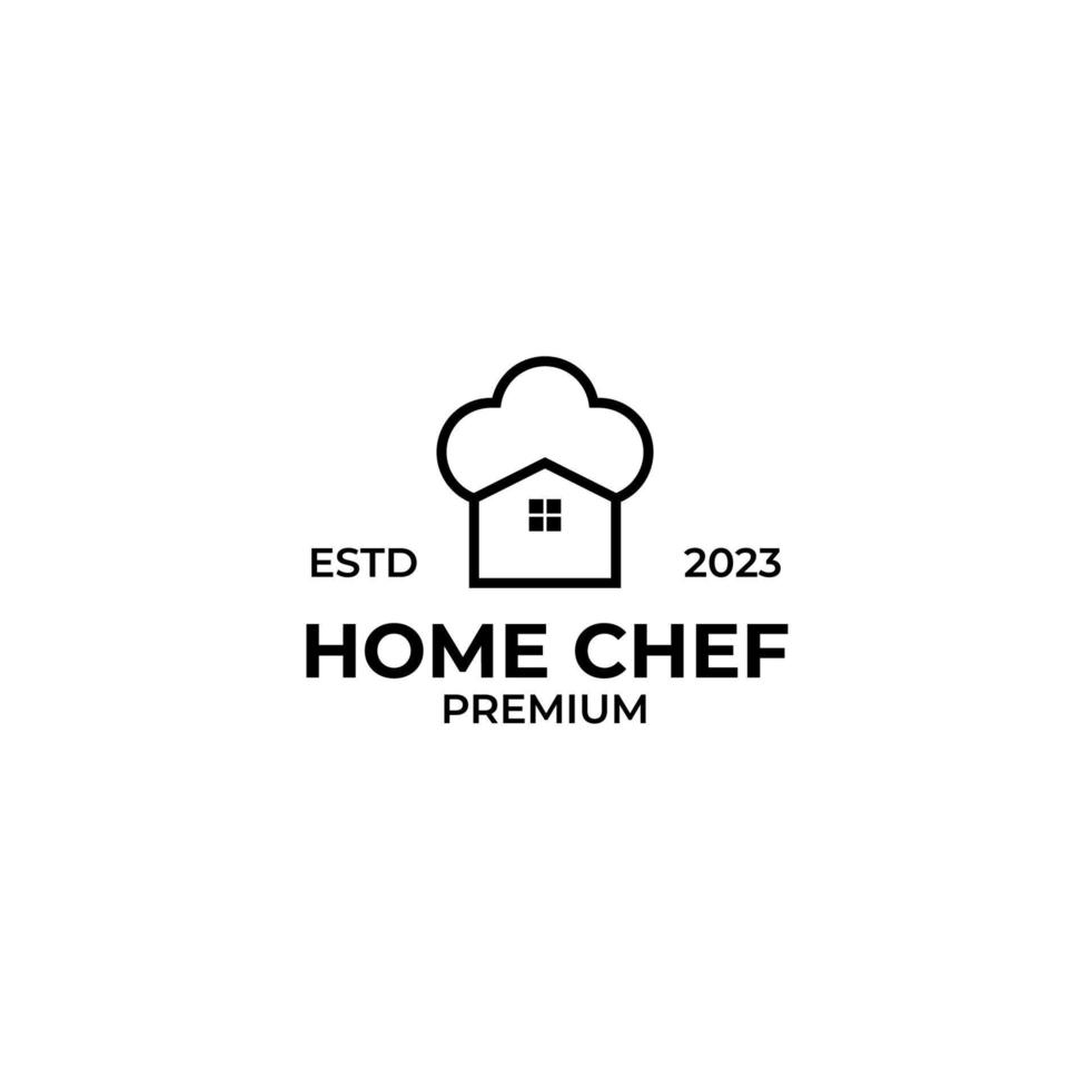 vector cocinero casa logo diseño concepto ilustración idea