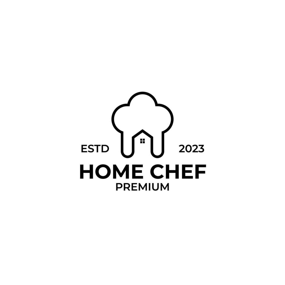 Vector chef house logo design concept illustration idea