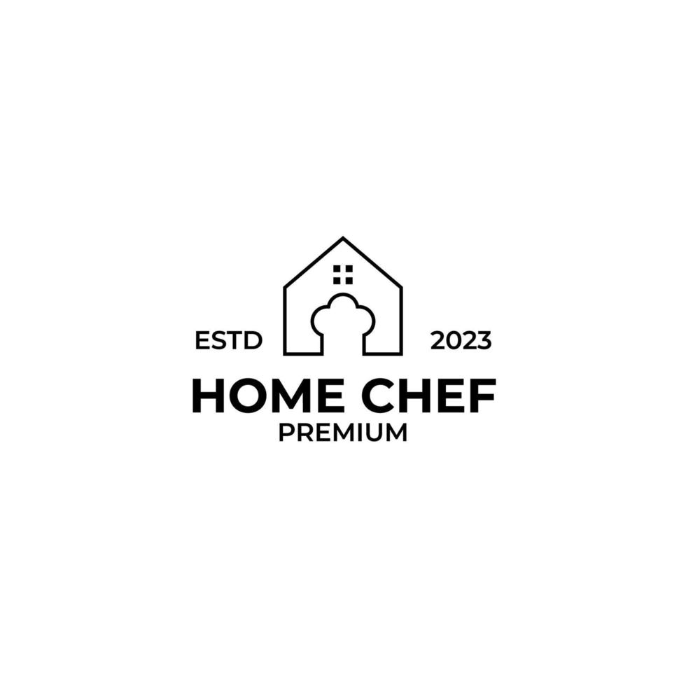 vector cocinero casa logo diseño concepto ilustración idea