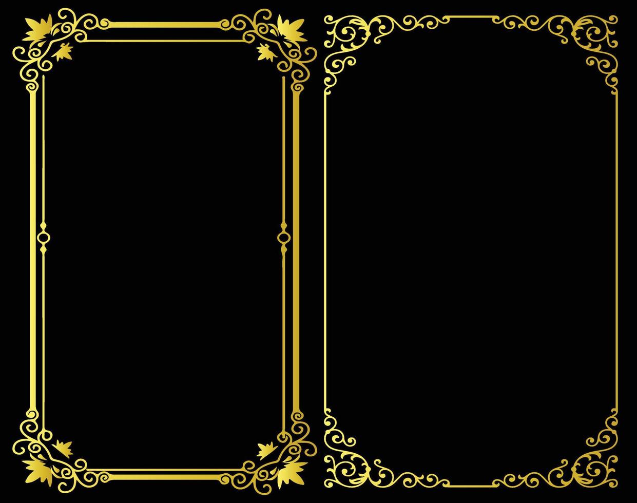 Set of Golden Frame Border Design vector file 21894157 Vector Art at