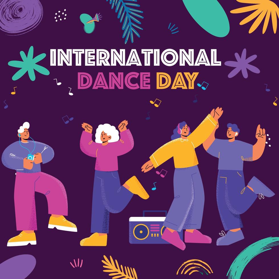 International dance day April 29 vector