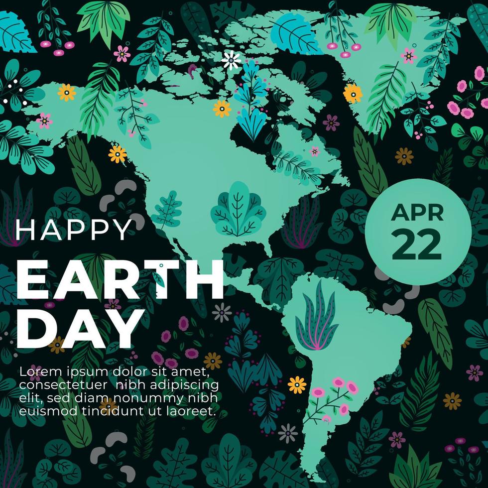 Happy earth day 22 april 2023 vector