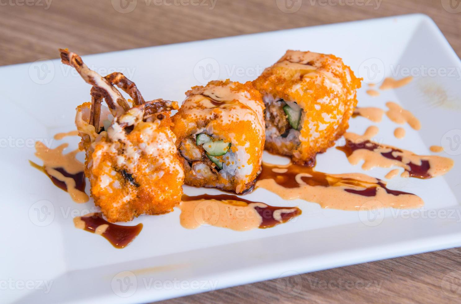 california roll  in Japanese restaurant, Japanese Food photo