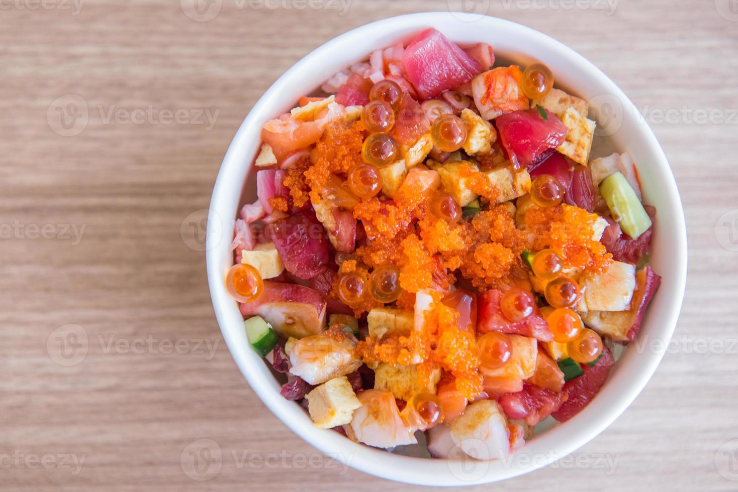 Mixed sashimi in Japanese restaurant, Japanese Food photo