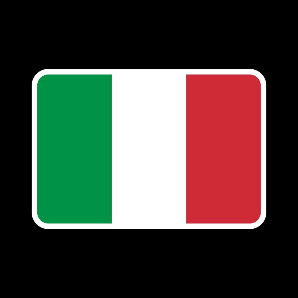 Italy flag, official colors and proportion. Vector illustration.