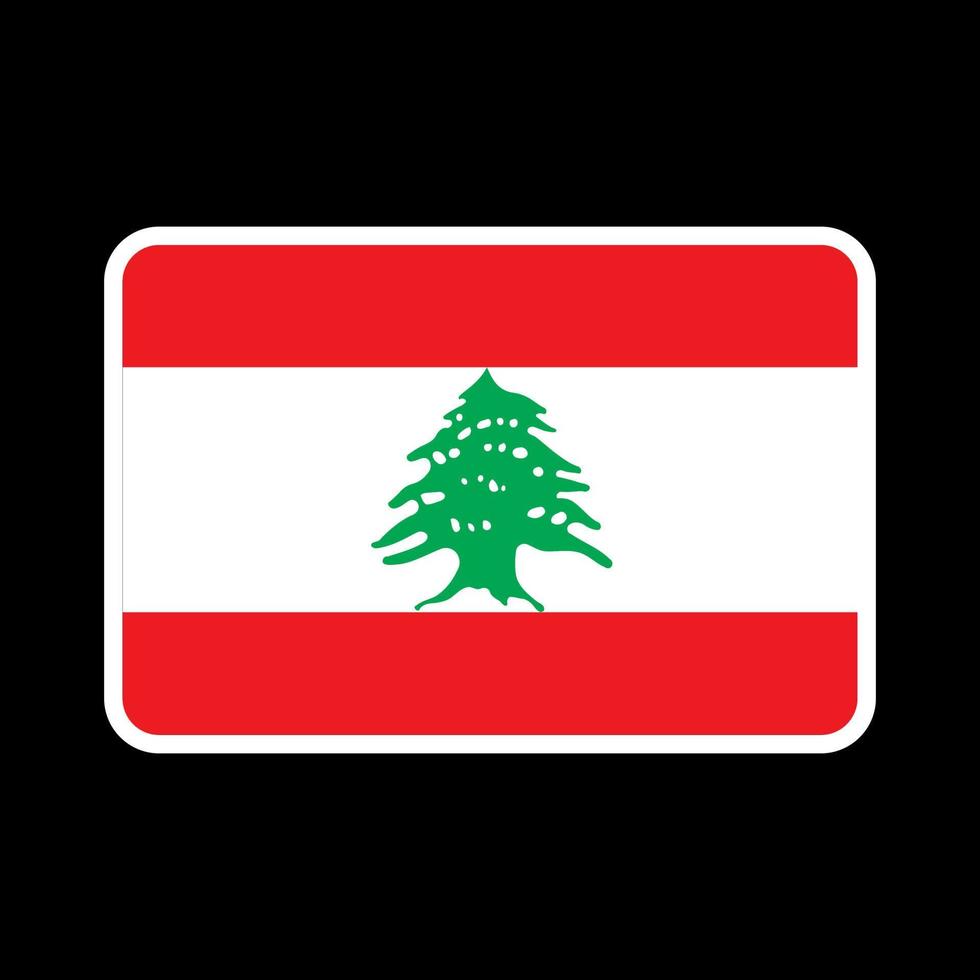 bandera de líbano, colores oficiales y proporción. ilustración vectorial vector