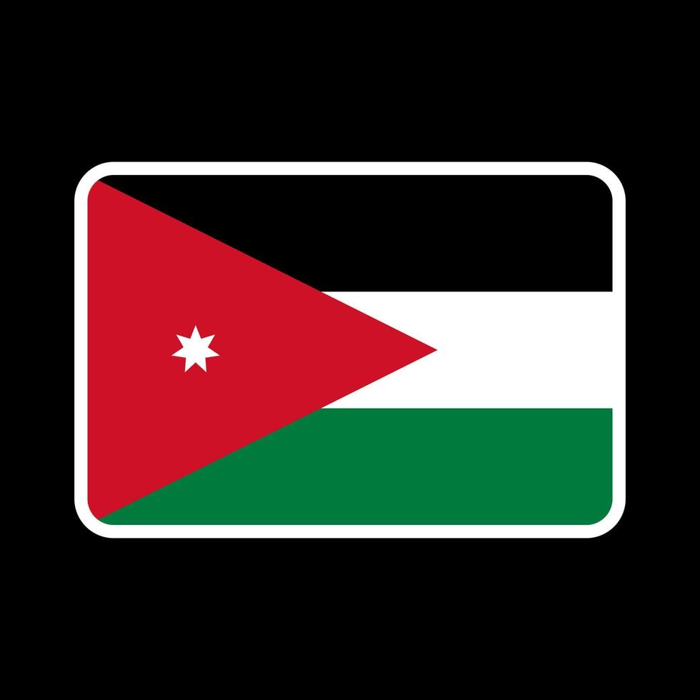 Jordan flag, official colors and proportion. Vector illustration.