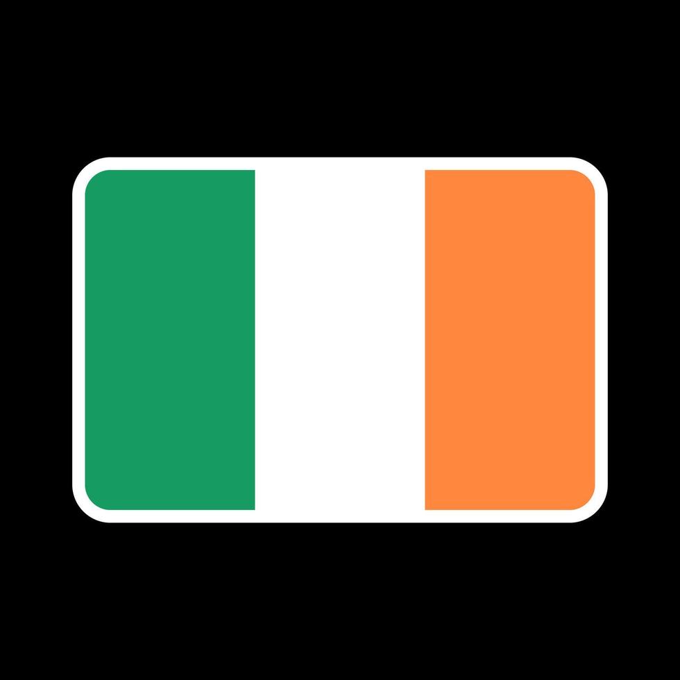 Bandera de Irlanda, colores oficiales y proporción. ilustración vectorial vector