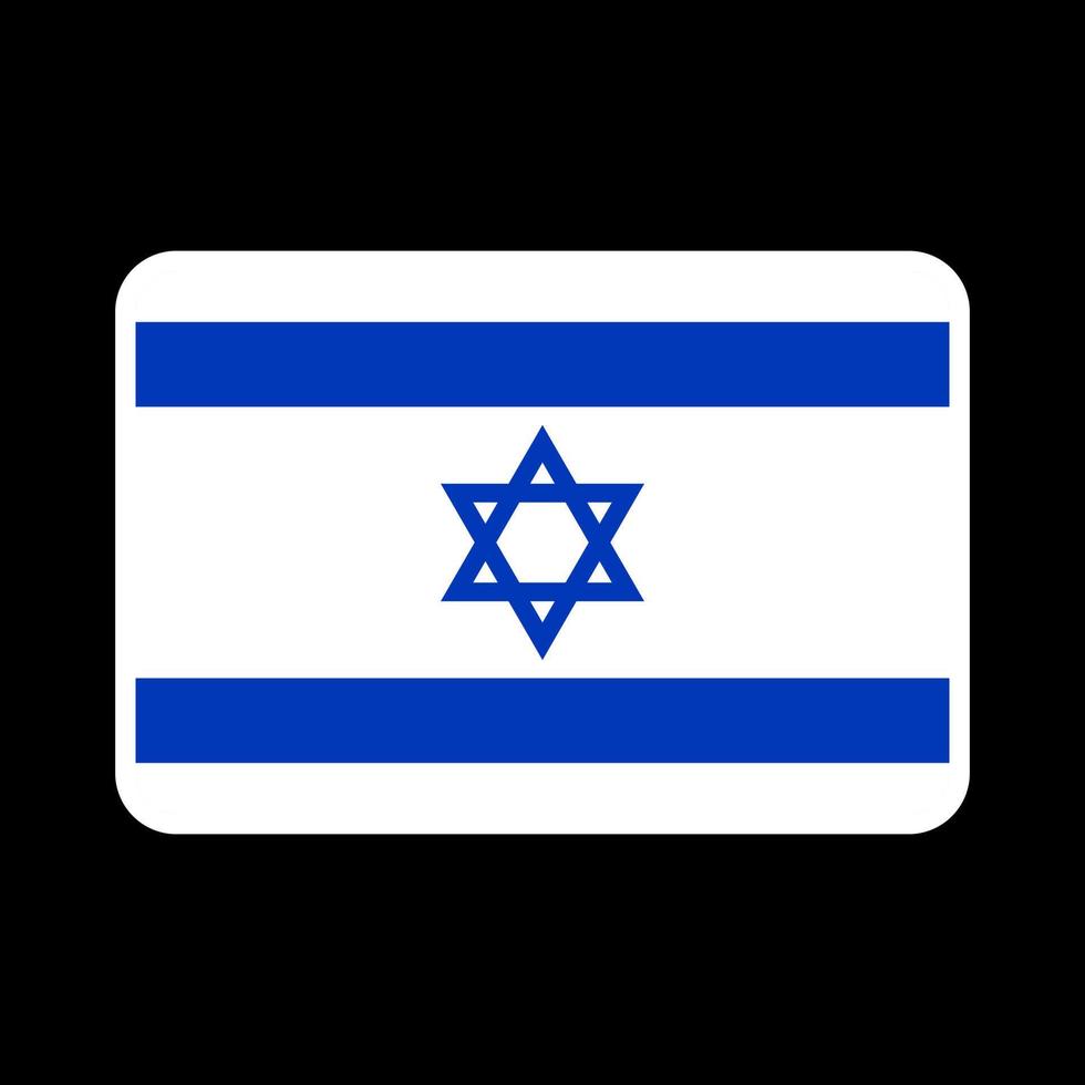 bandera de israel, colores oficiales y proporción. ilustración vectorial vector