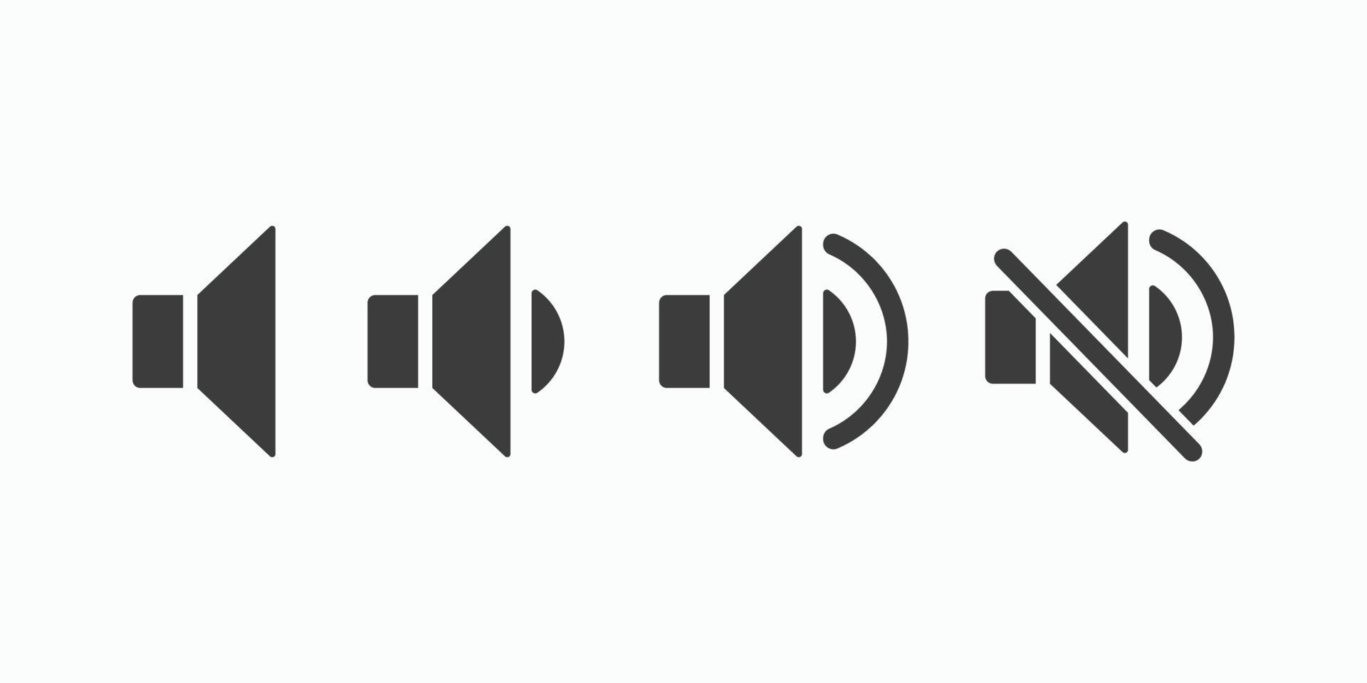 Speaker volume icon. Loudspeaker icon set vector. Sound Icon set
