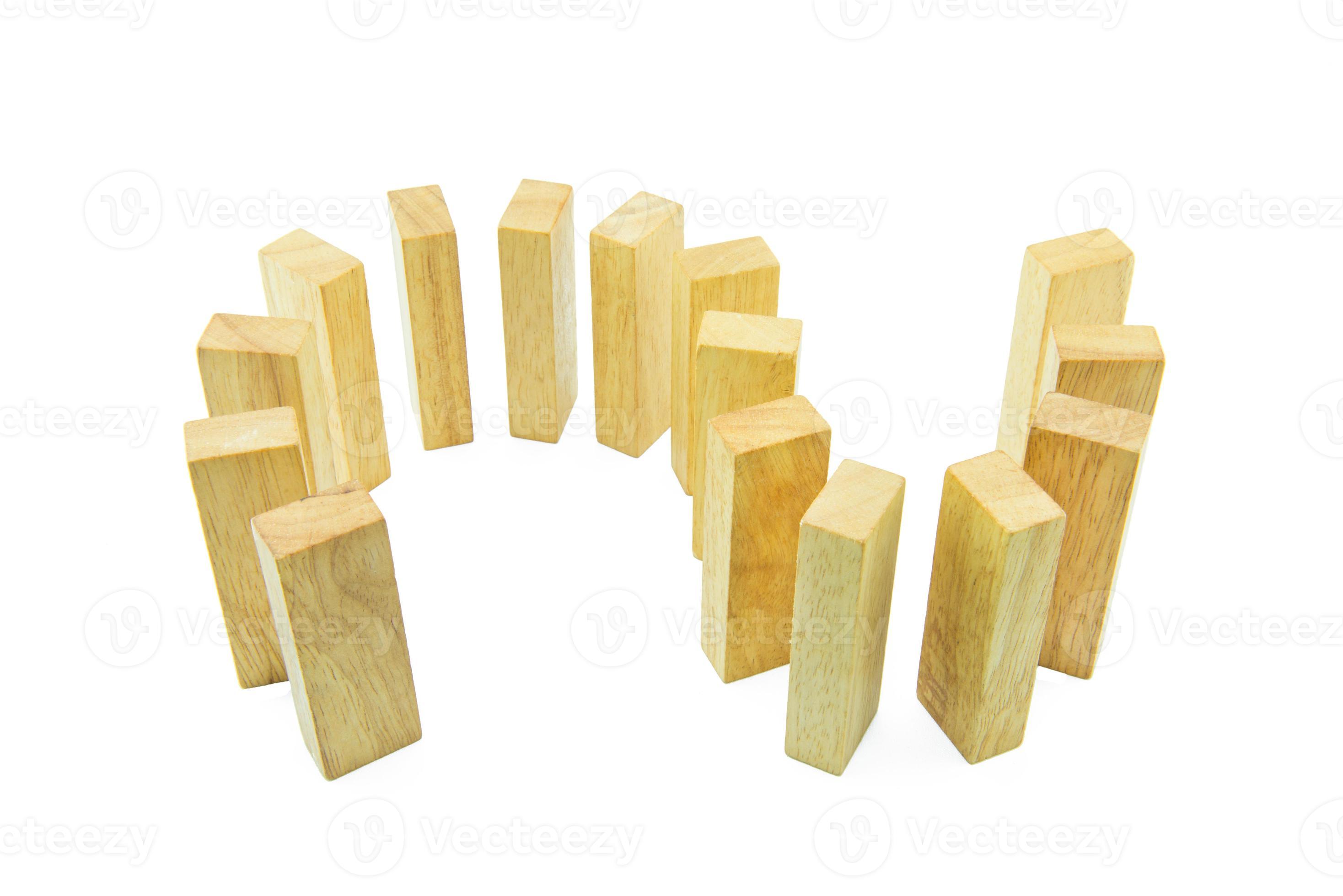 Blocks of wood isolated on white background 21896005 Stock Photo at