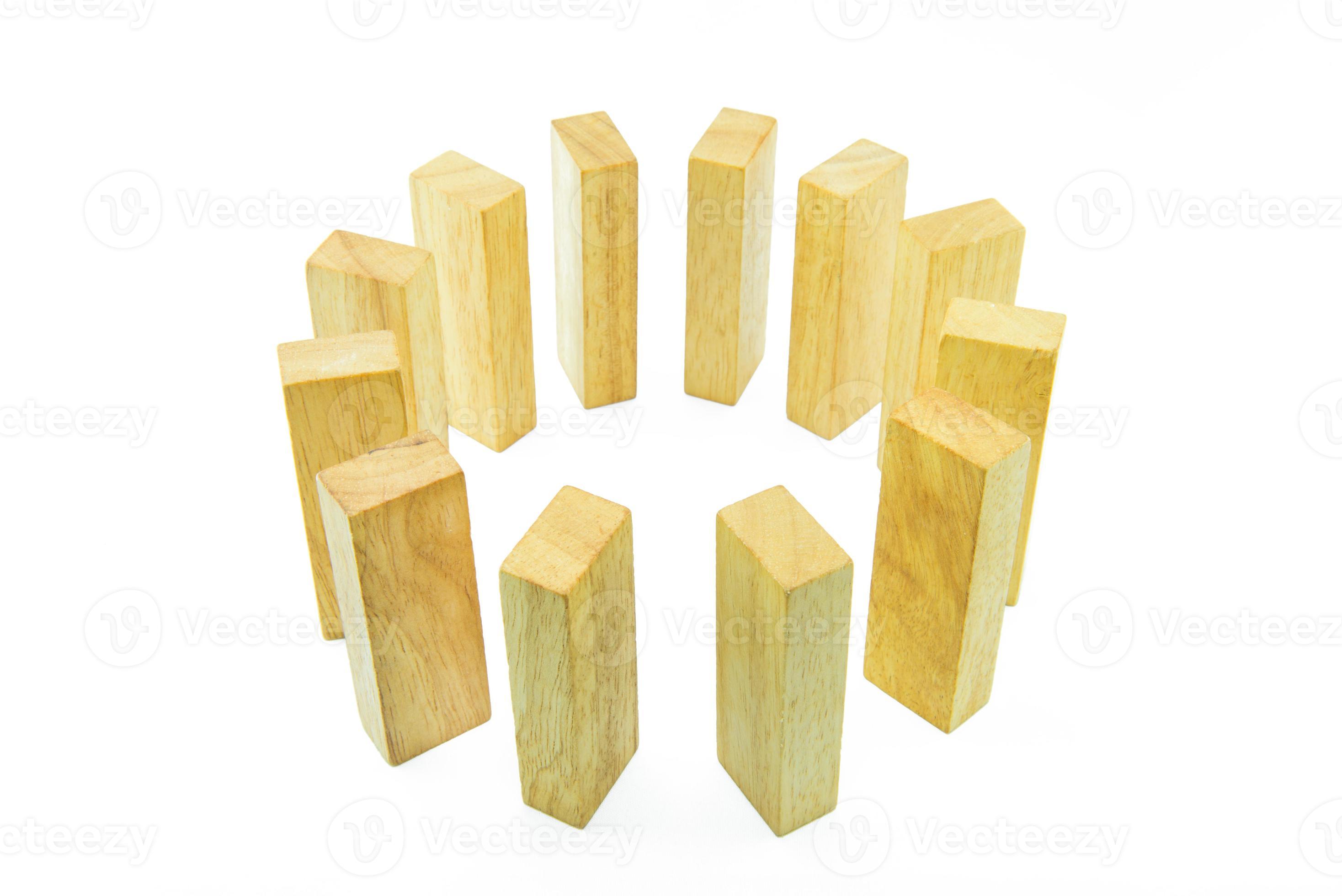 Blocks of wood isolated on white background 21896030 Stock Photo at