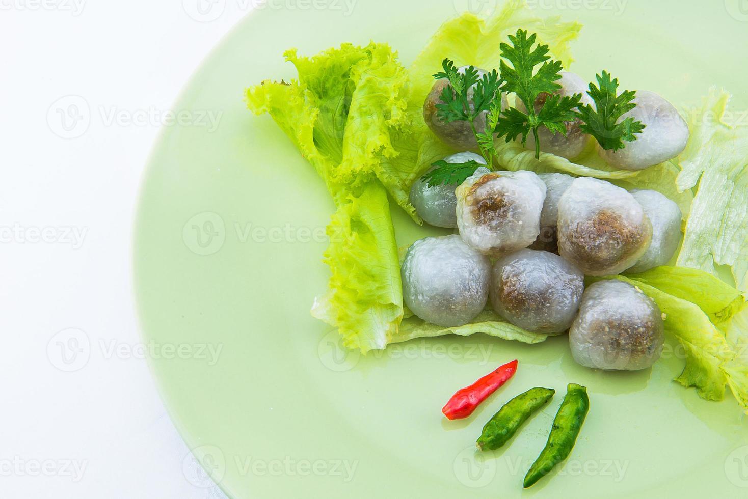 steamed tapioca dumpling with pork photo