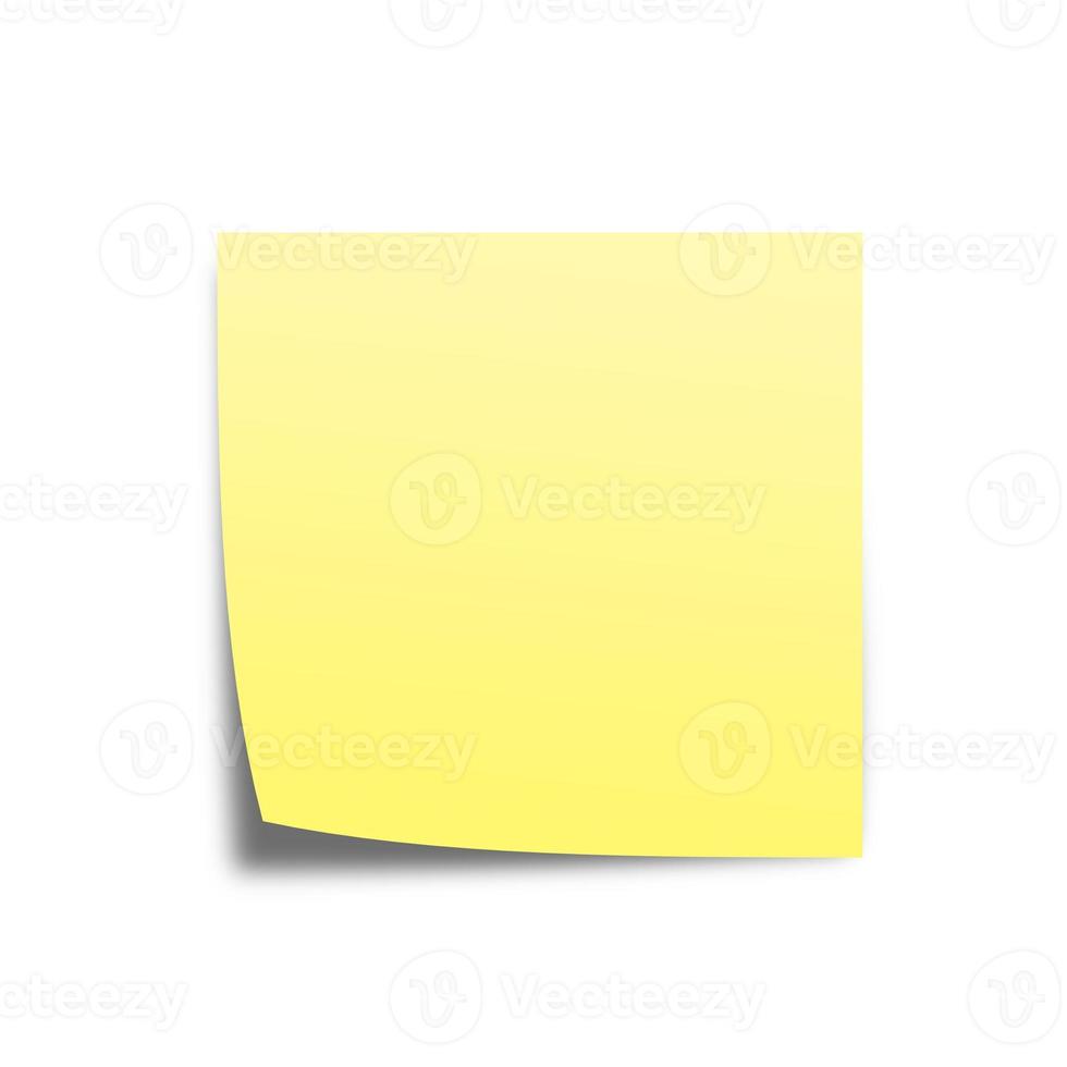 Note paper on white background photo