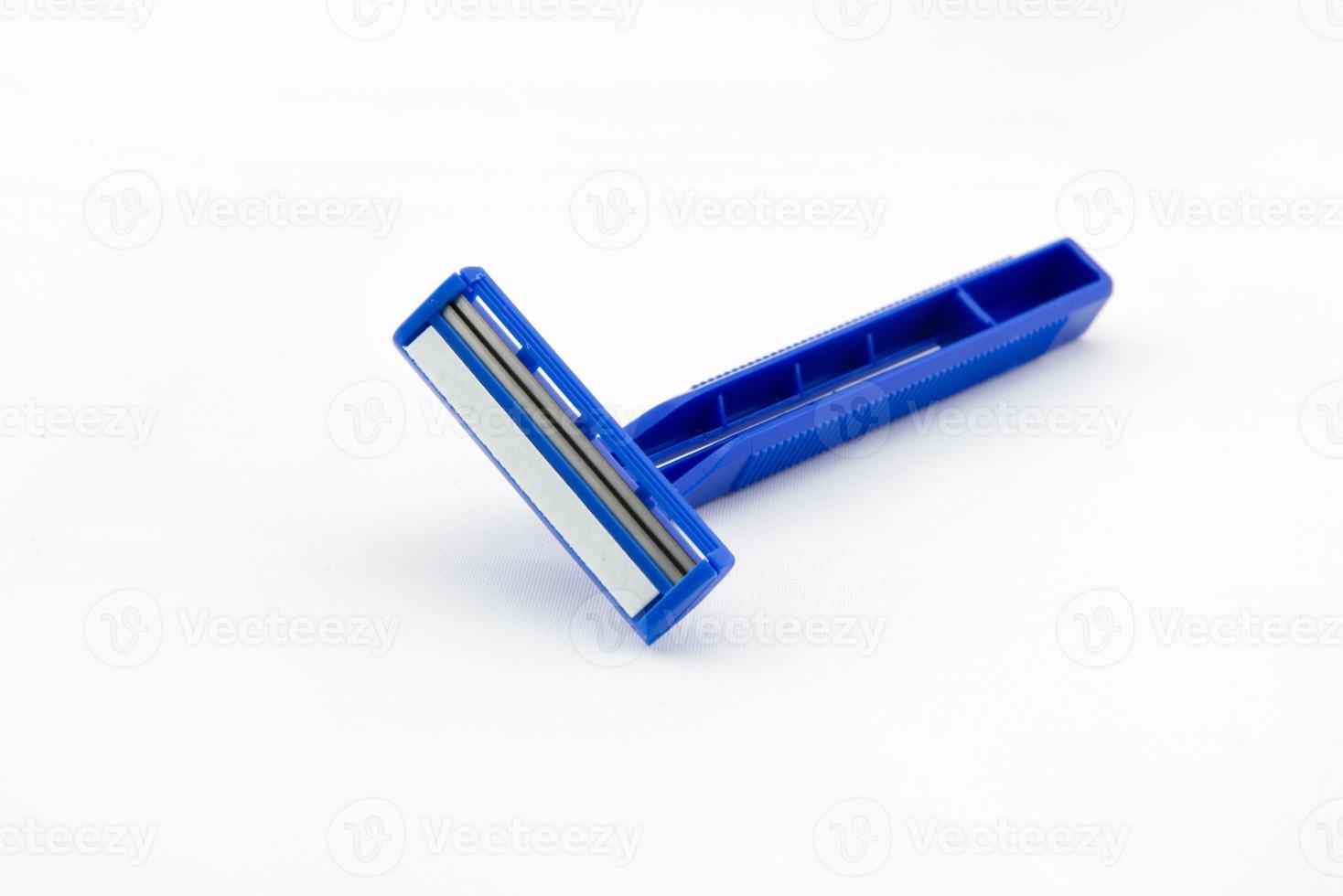 shaving razor on white background photo