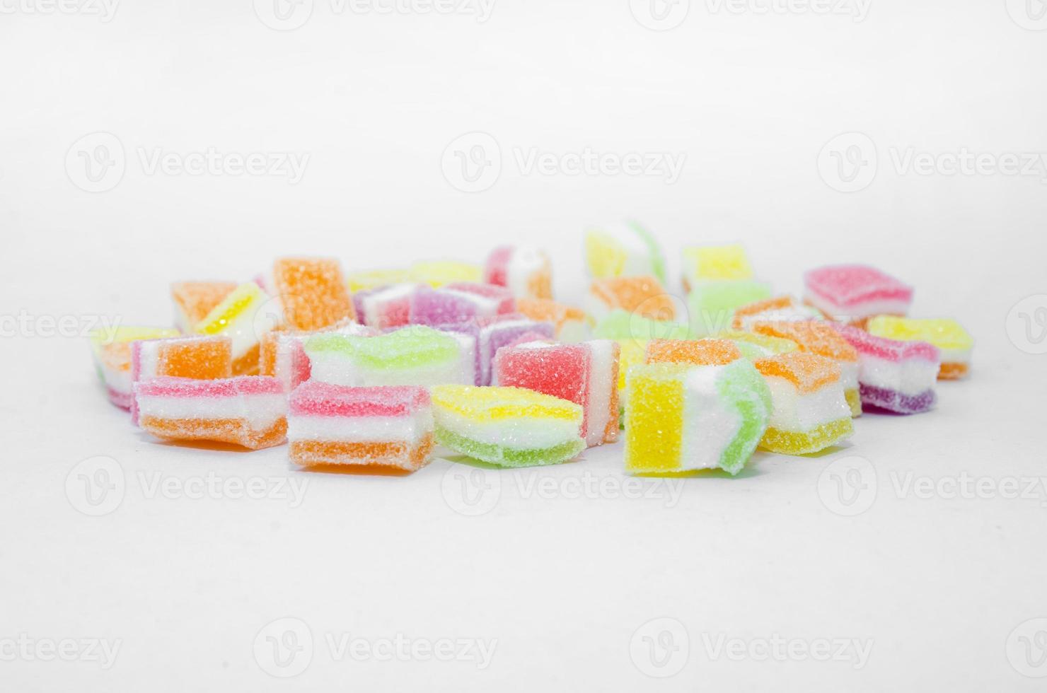 Colorful Jelly on white photo