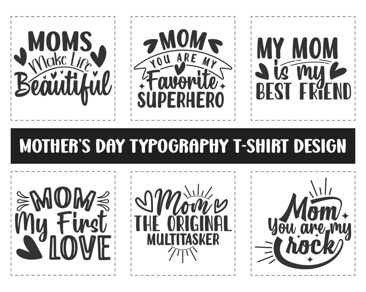 Mother's day typograpy svg t-shirt design pro download vector