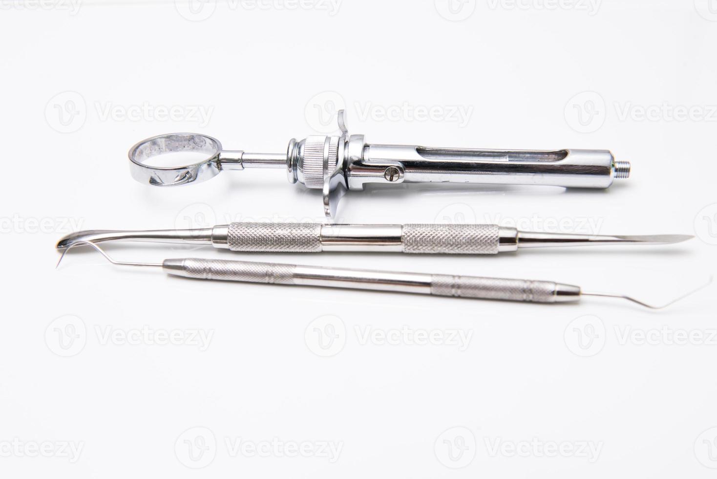 Dental tools in dental clinic photo