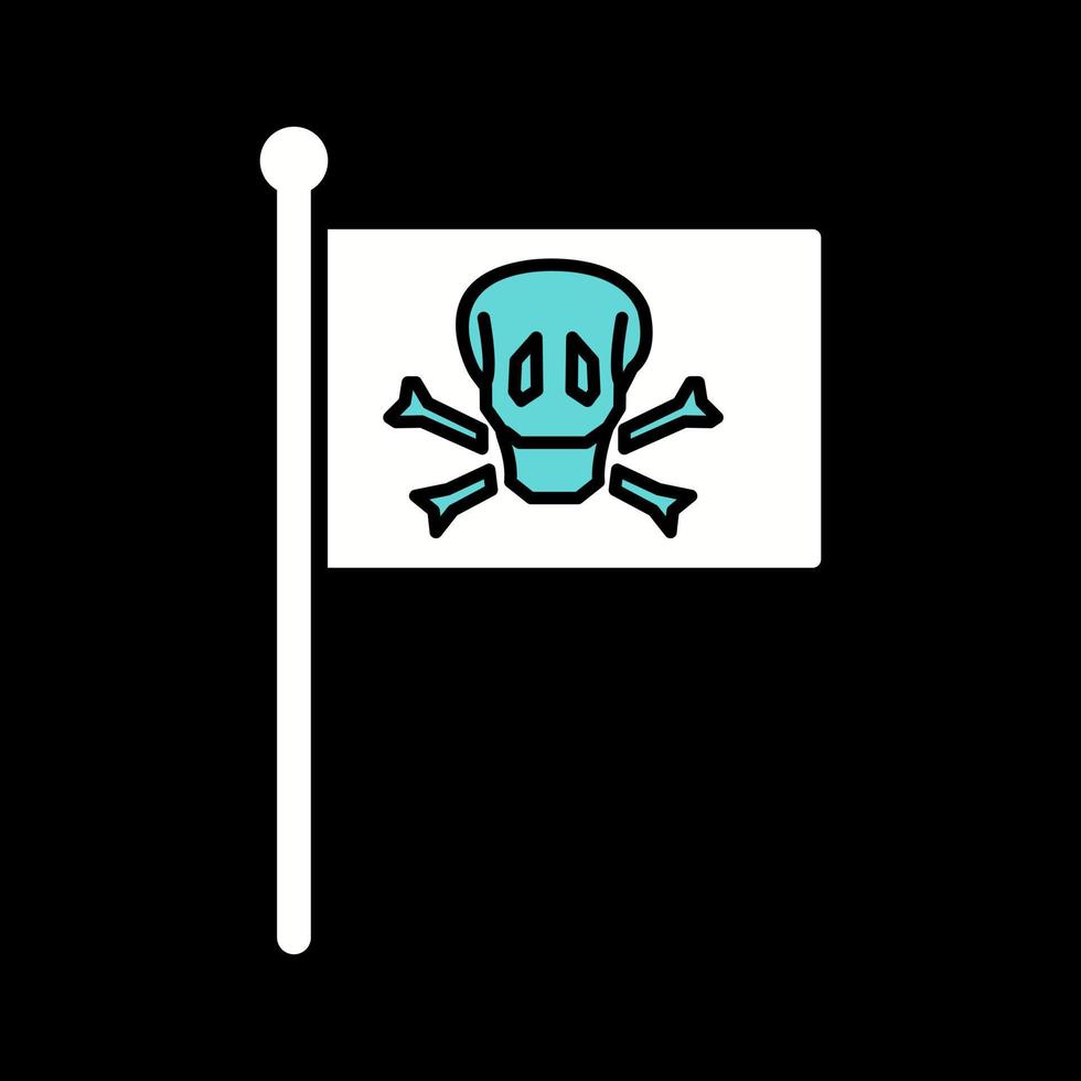 icono de vector de bandera pirata