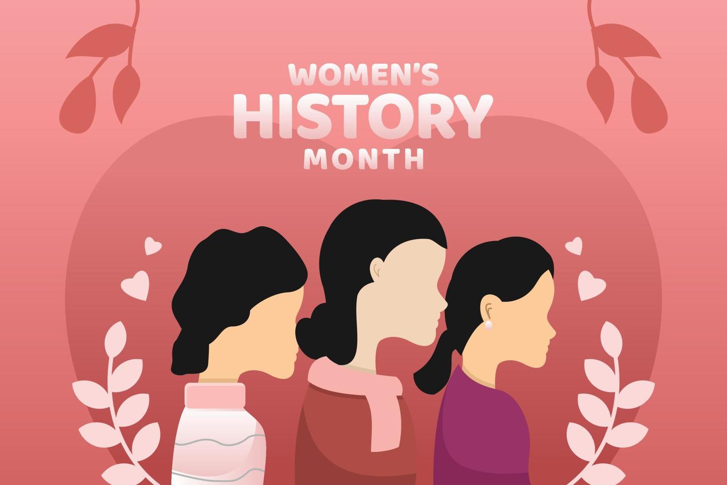 Women's History Month Design For International Moment vector