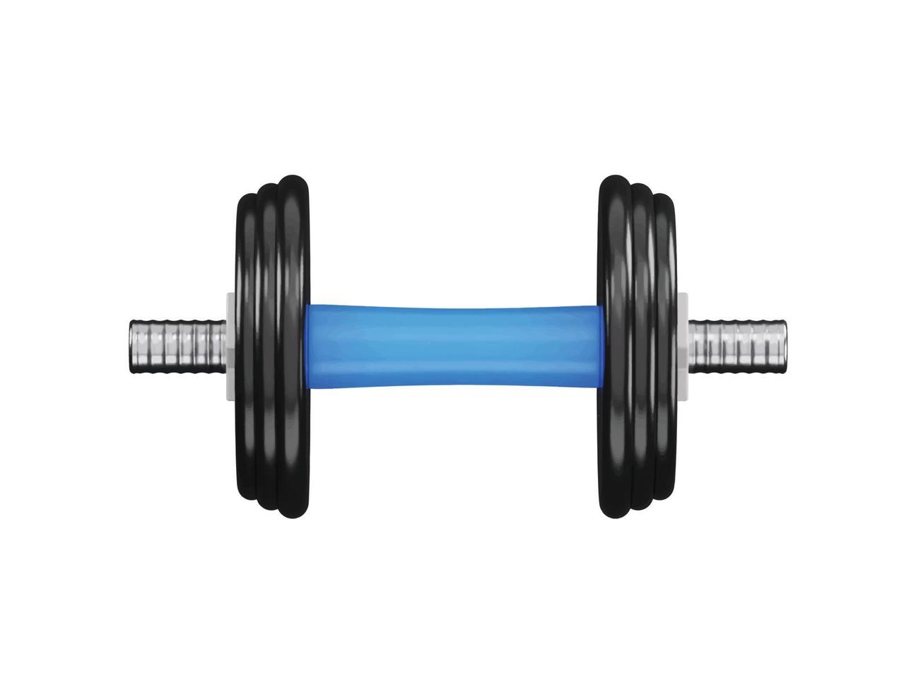 dumbbell icon 3d rendering vector illustration
