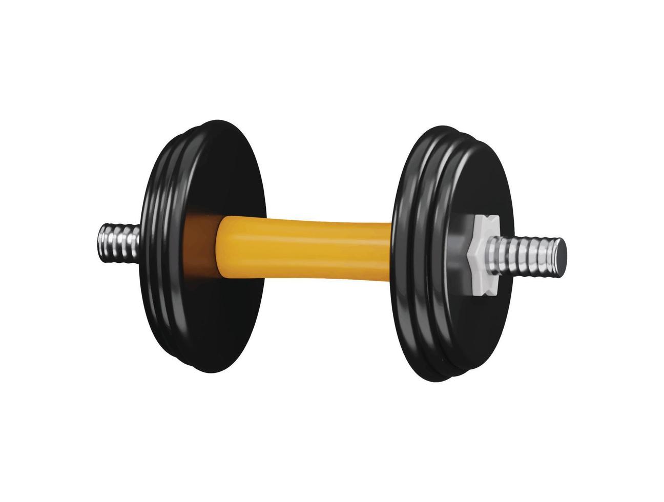 dumbbell icon 3d rendering vector illustration