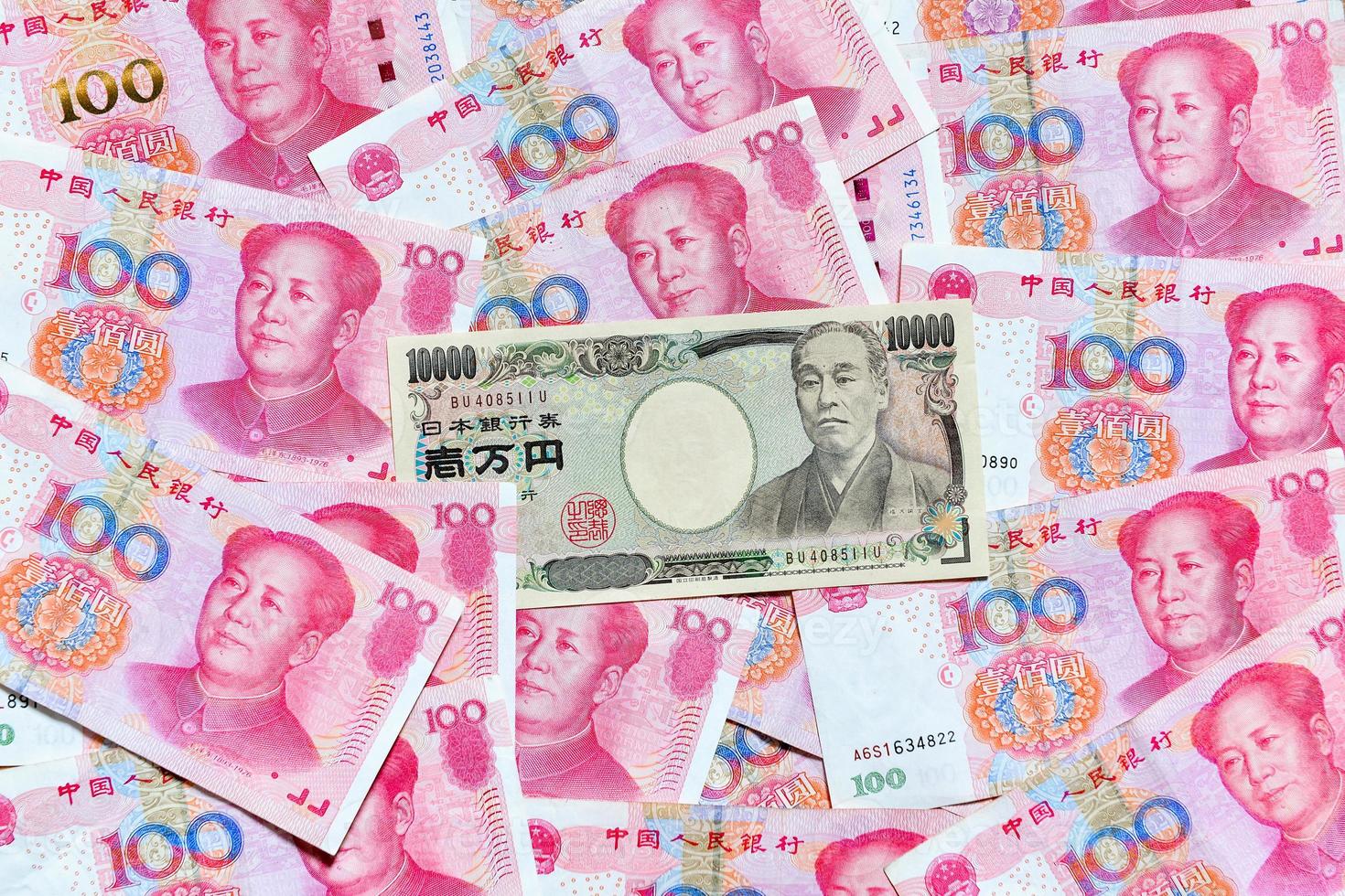 Japanese yen and Chinese RMB photo