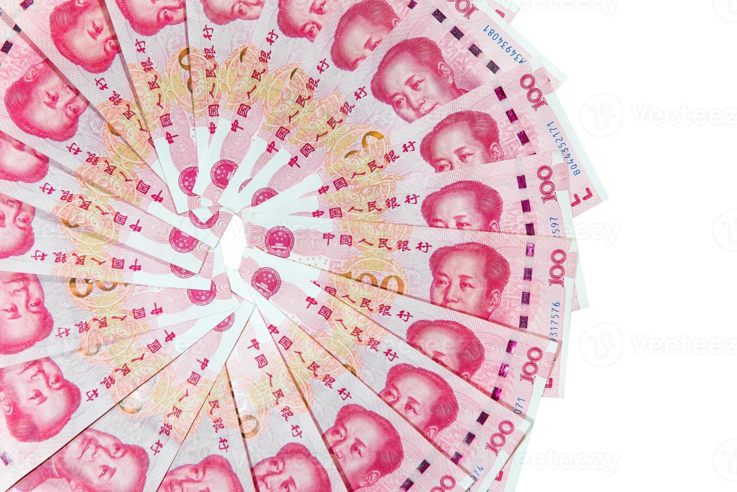 Yuan or RMB, Chinese Currency with red envelope photo