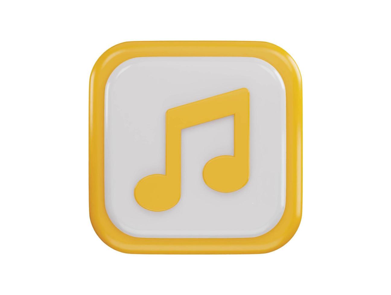 music icon 3d rendering vector illustration
