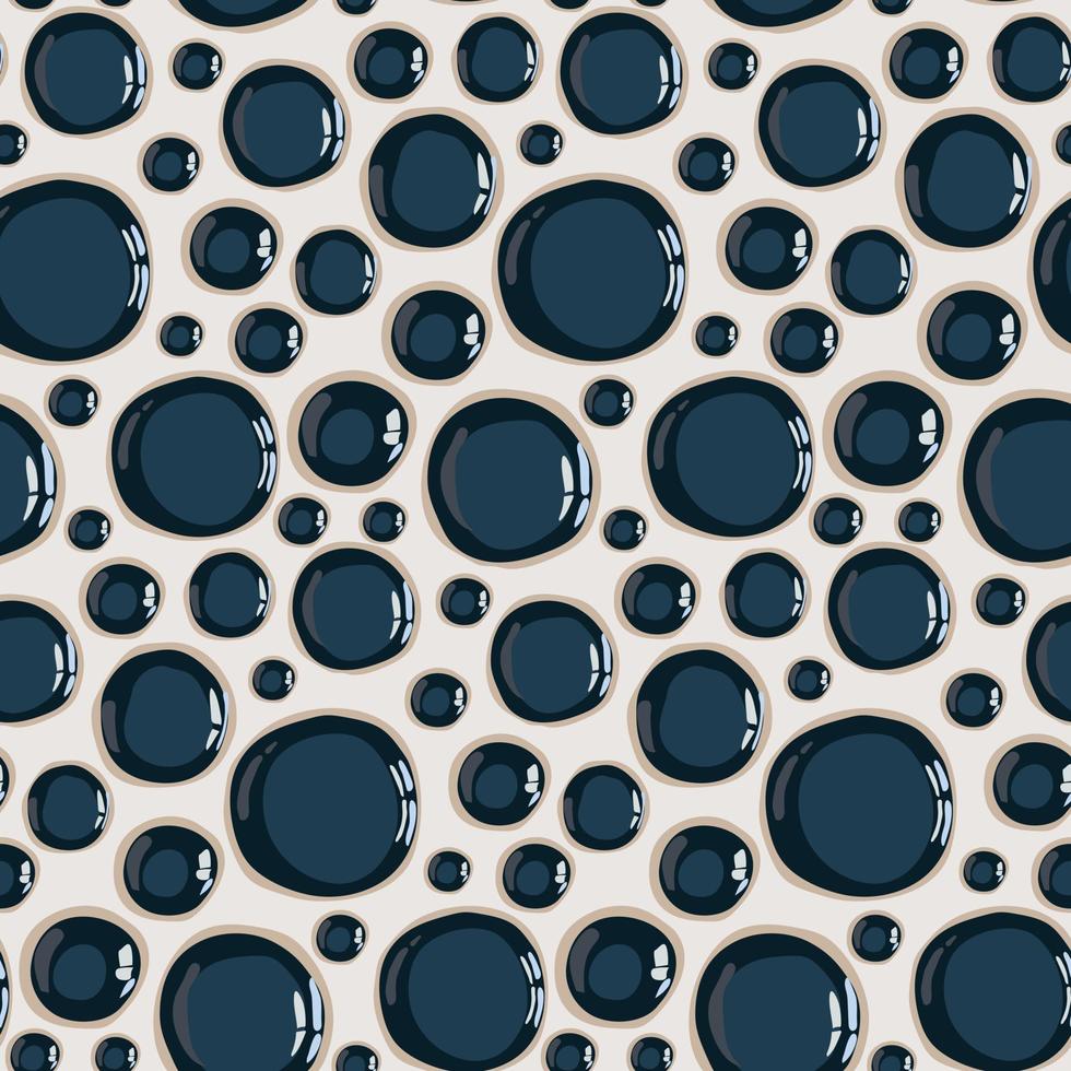 A pattern of blue clay plates of different shapes on a tablecloth background. The background resembles a decorative painted skin of an exotic blue animal. Unusual, abstract background for printing vector