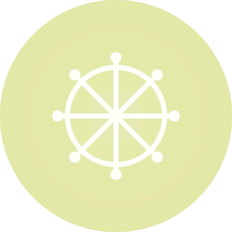 icono de vector de timón de barco