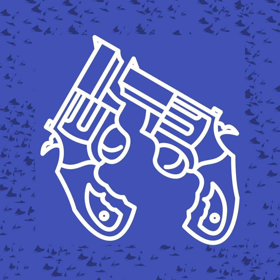 Two Guns Vector Icon