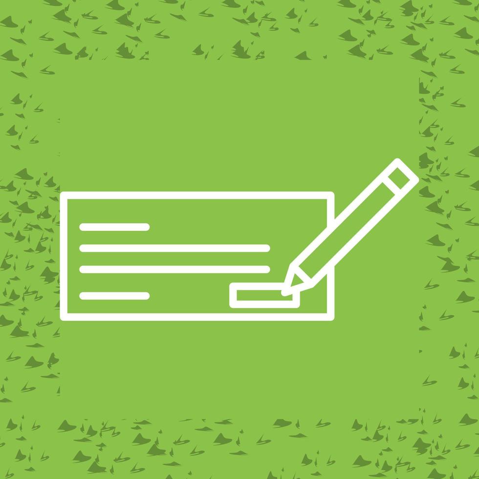 Write Cheque Vector Icon