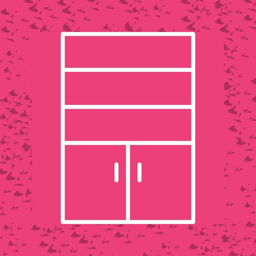 Cupboard with Shelves Vector Icon