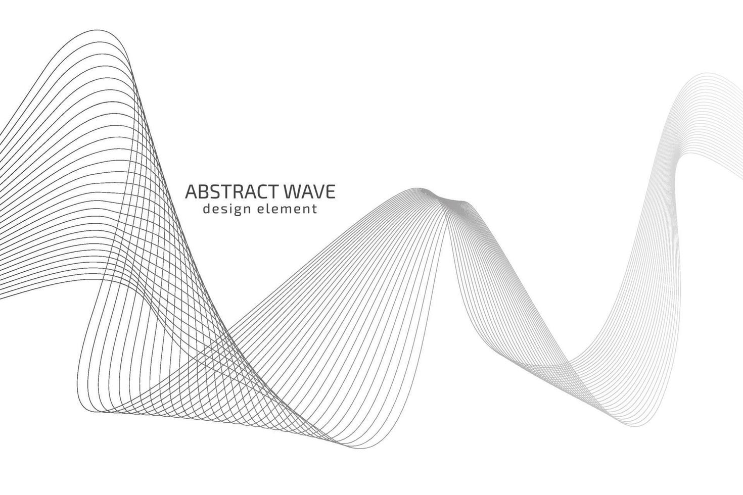 Abstract wave design element on white background vector