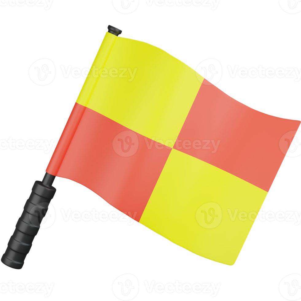 3D Icon Illustration Football Offside Flag png