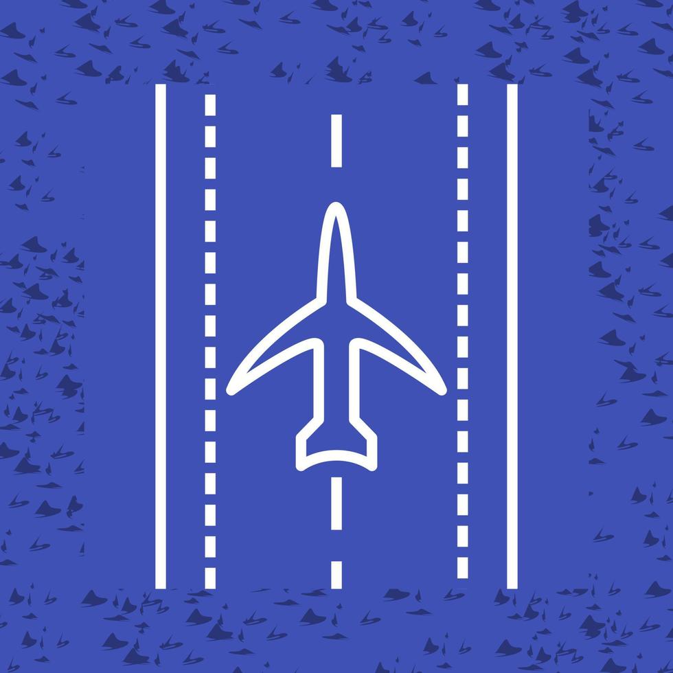 Plane on Runway Vector Icon