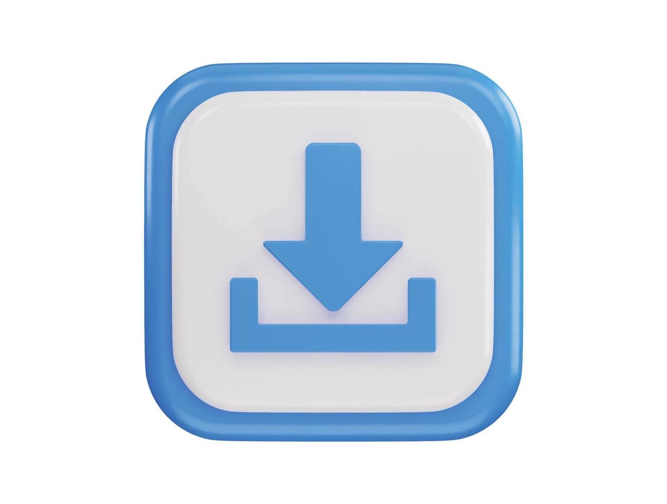 download icon 3d rendering vector illustration
