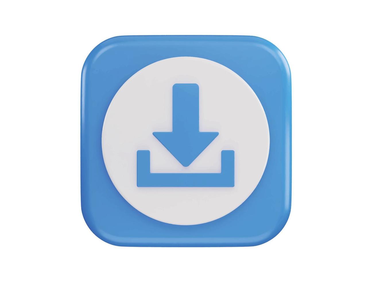download icon 3d rendering vector illustration